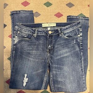 Ashley Mason Women's Distressed Denim Jeans